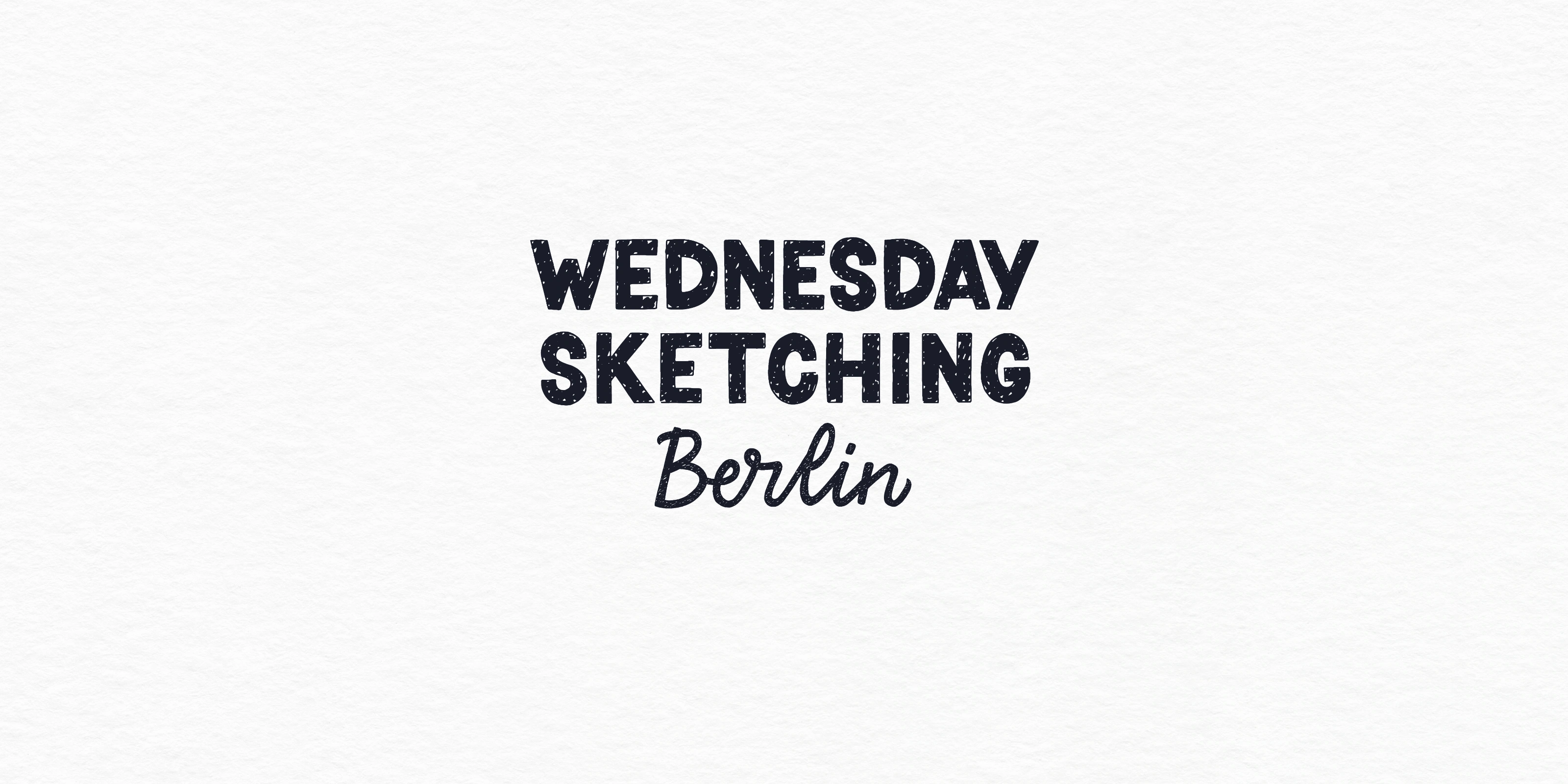 Wednesday Sketching logo design - artistic brand mark for creative community